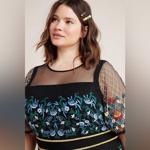 NWT Black Embroidered Dress